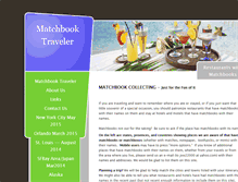 Tablet Screenshot of matchbooktraveler.com